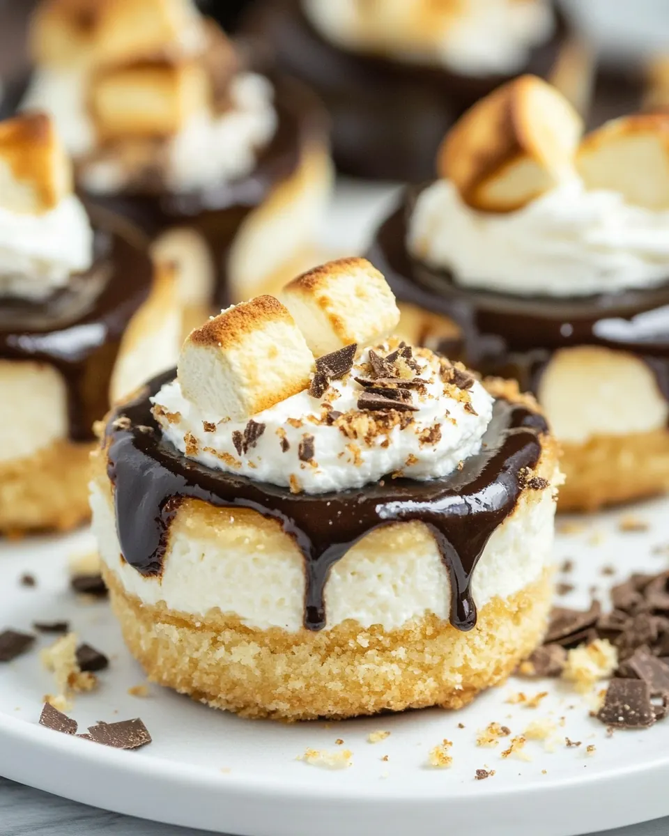 Mini S'mores Cheesecakes