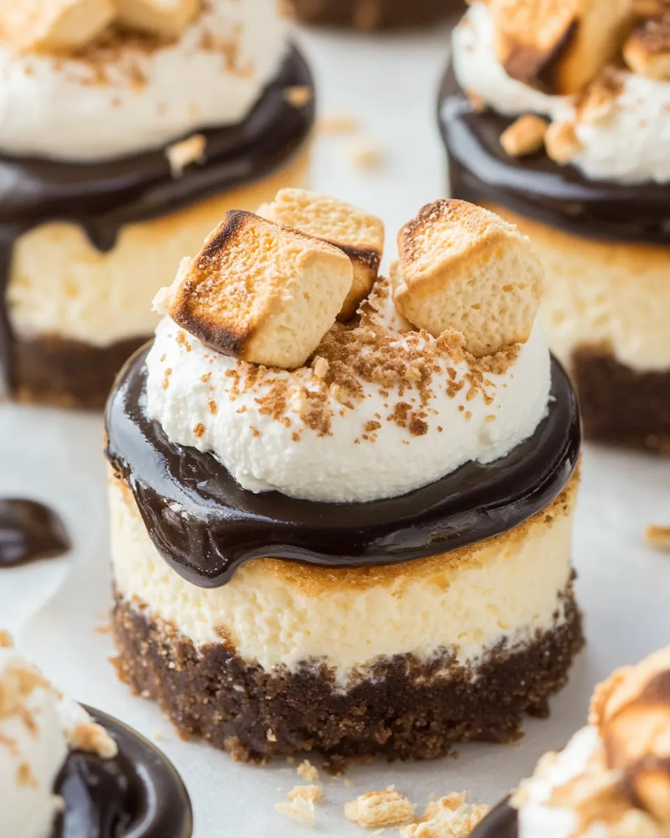 Mini S'mores Cheesecakes