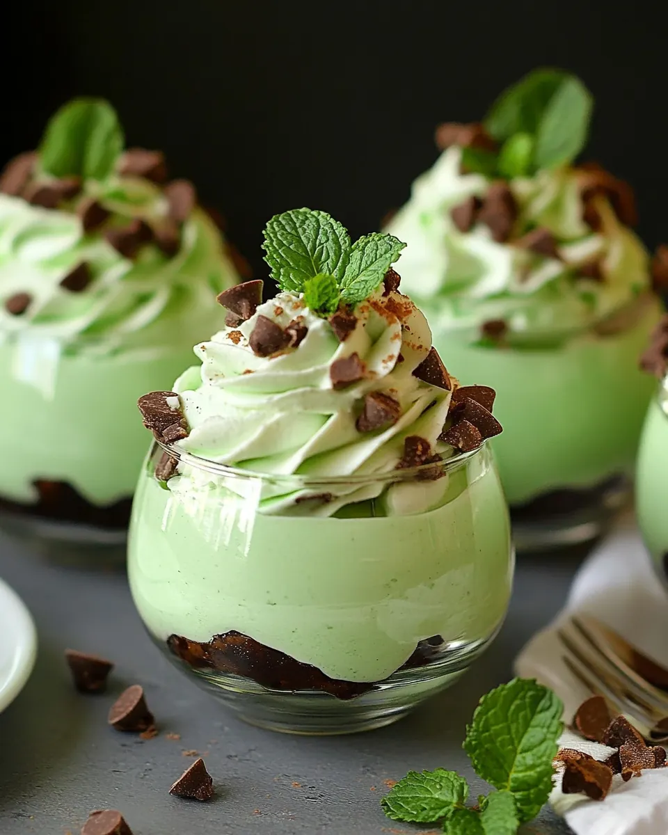 Mint Chip Cheesecake Mousse