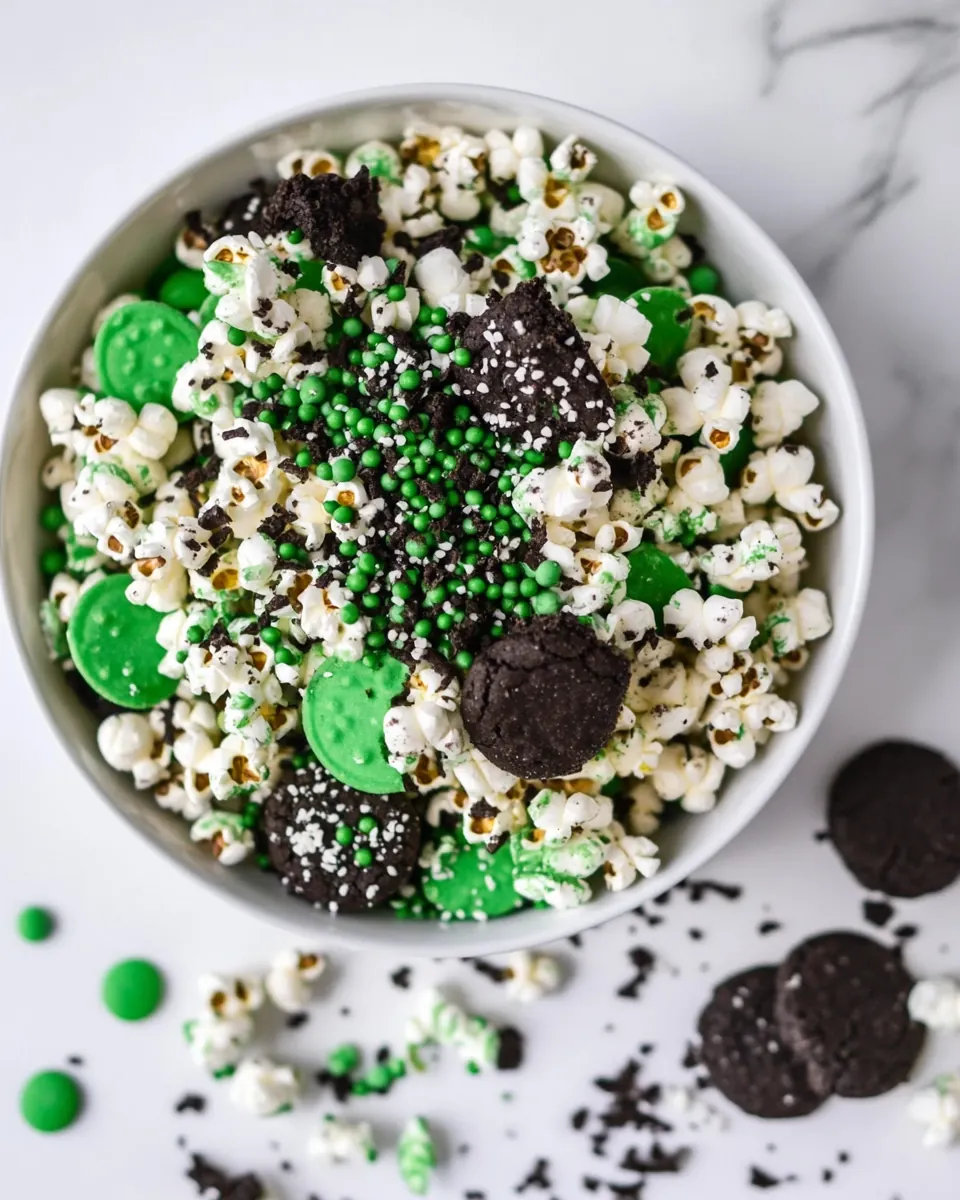 Mint Cookies and Cream Popcorn