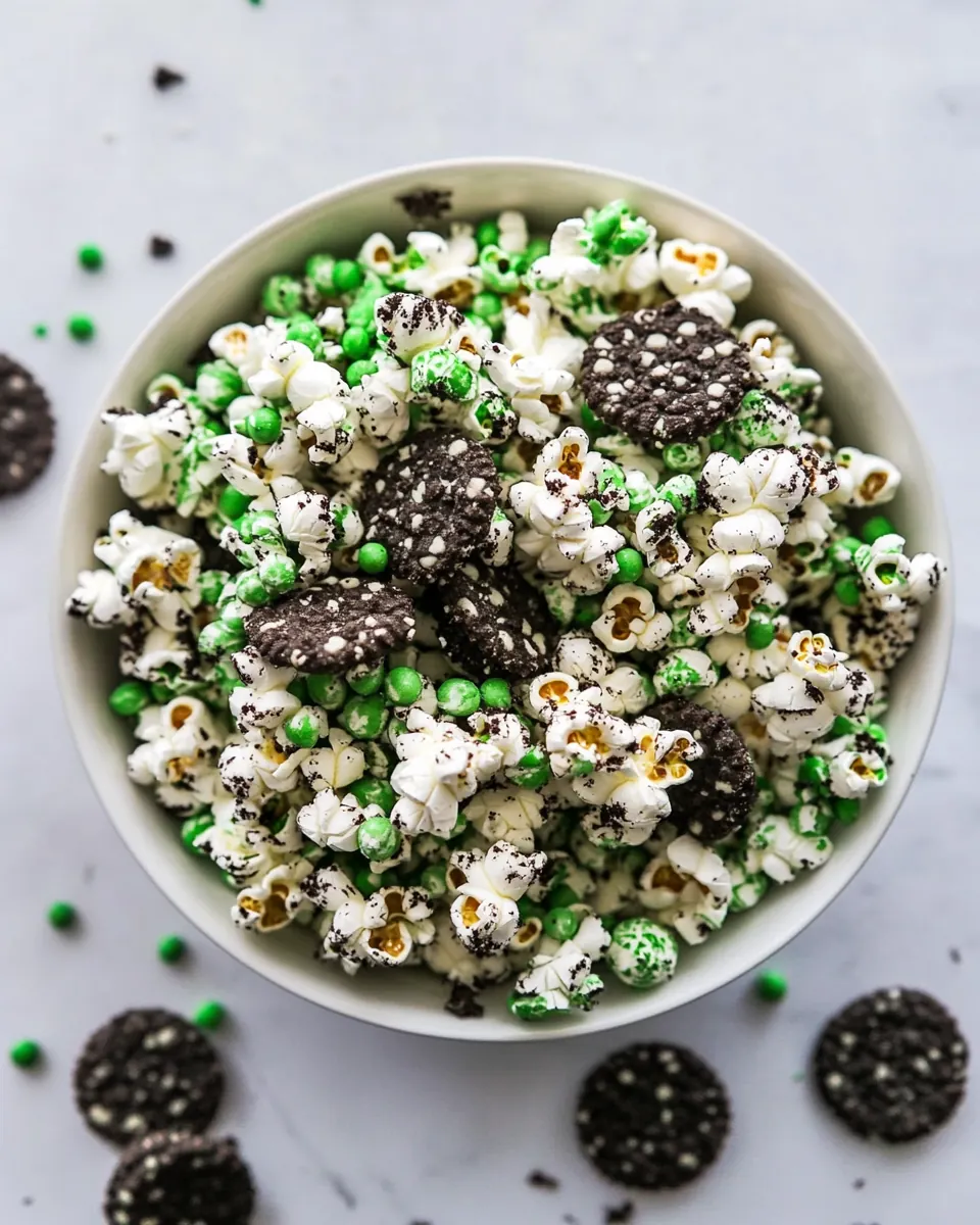 Mint Cookies and Cream Popcorn