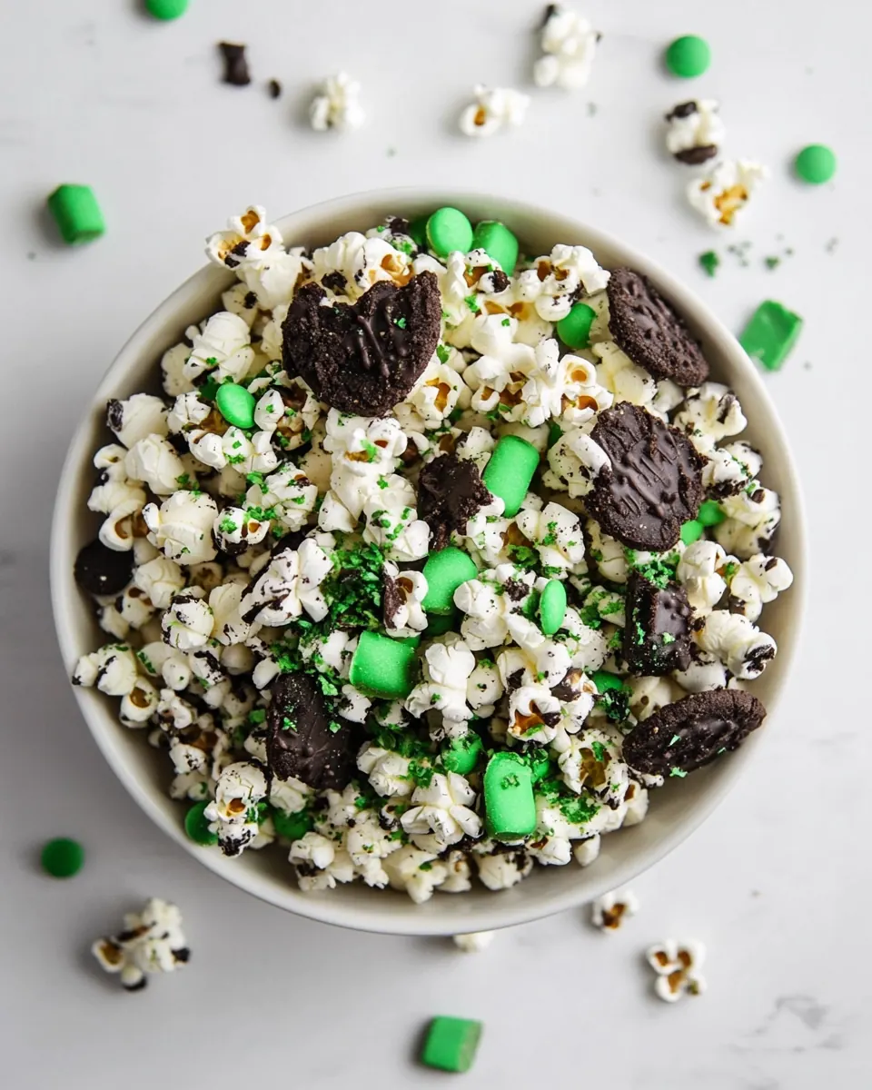 Mint Cookies and Cream Popcorn