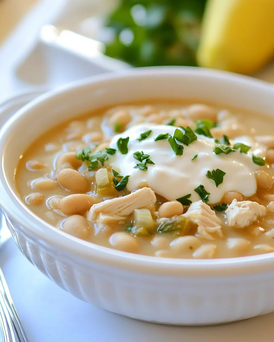Moms White Chicken Chili