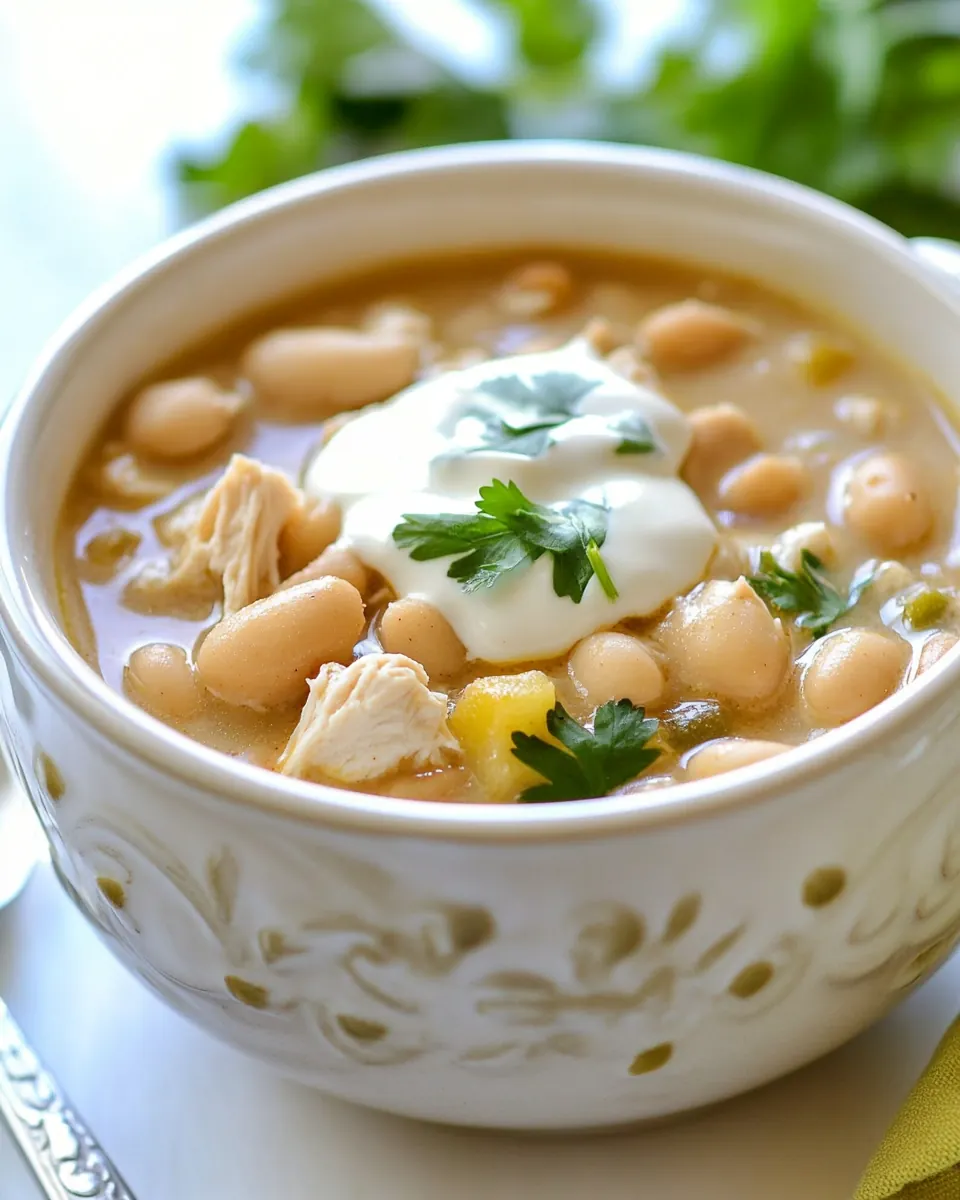 Moms White Chicken Chili