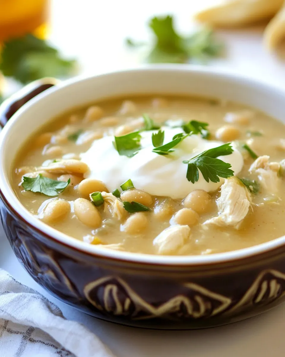 Moms White Chicken Chili
