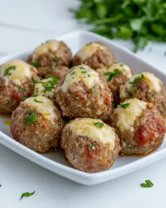 Mozzarella Stuffed Meatballs