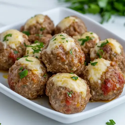 Mozzarella Stuffed Meatballs