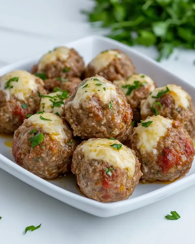 Mozzarella Stuffed Meatballs