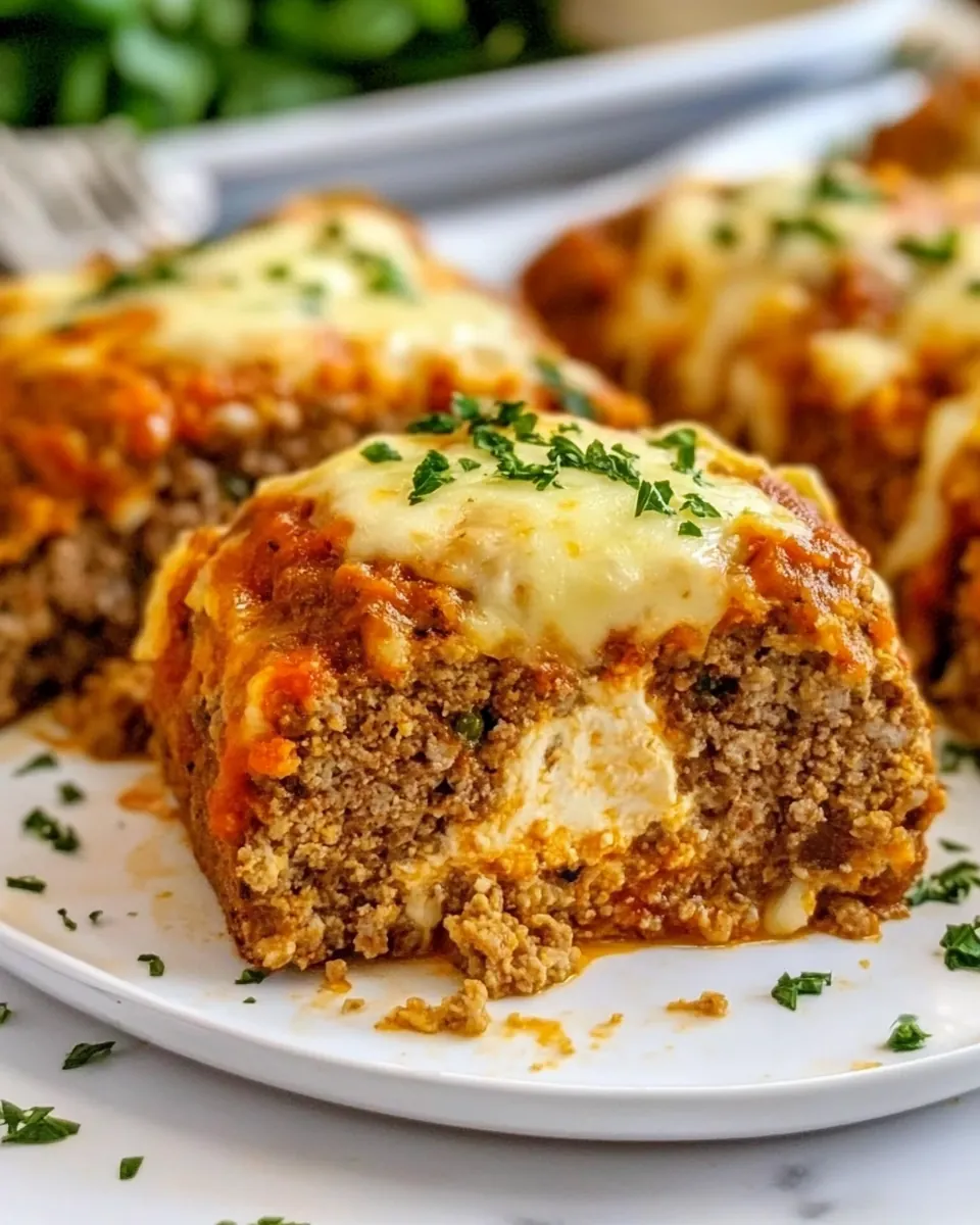 Mozzarella Stuffed Meatloaf