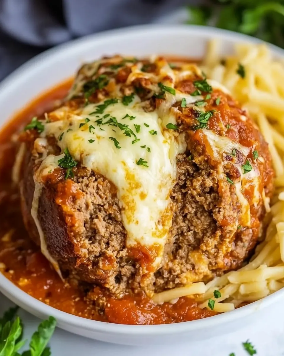Mozzarella Stuffed Meatloaf