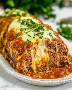 Mozzarella Stuffed Meatloaf