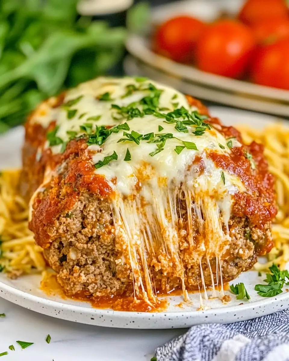 Mozzarella Stuffed Meatloaf