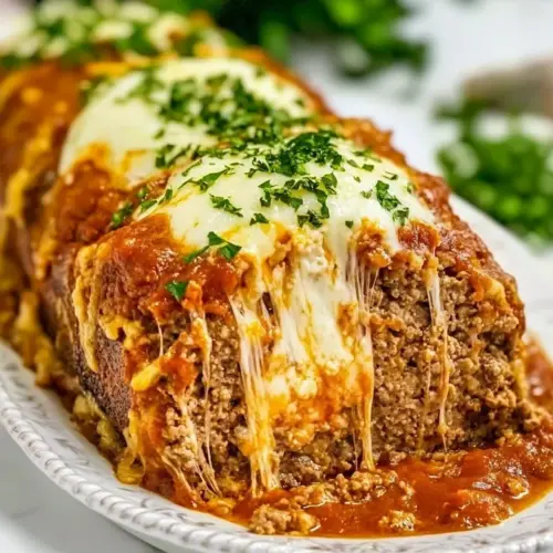 Mozzarella Stuffed Meatloaf