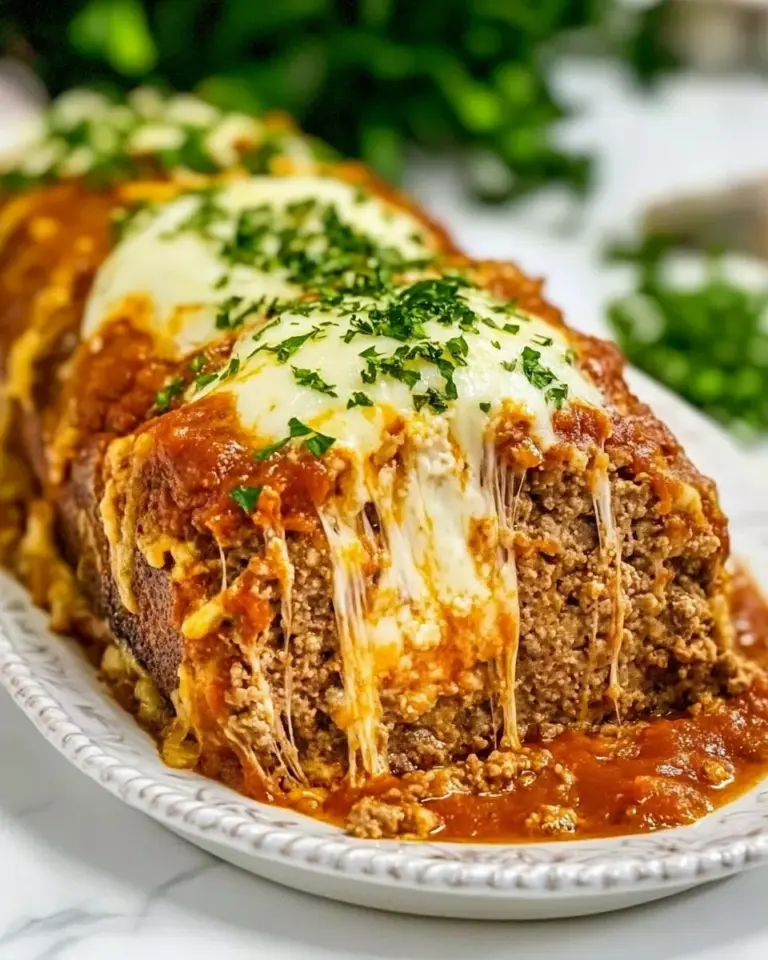 Mozzarella Stuffed Meatloaf