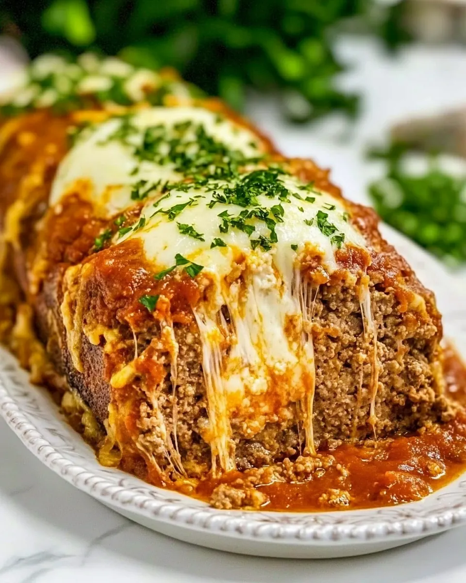 Mozzarella Stuffed Meatloaf