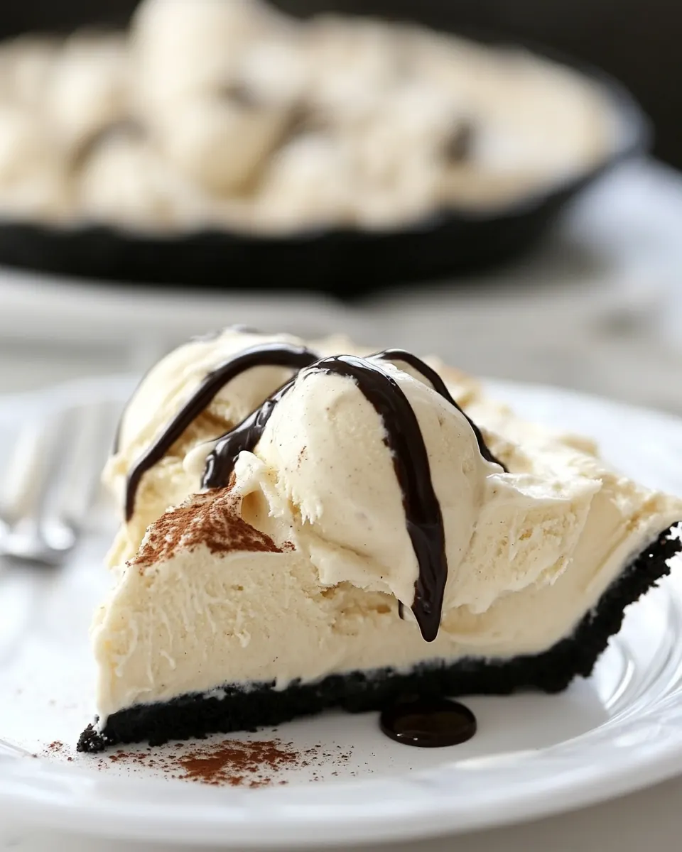Mud Pie with Homemade Decaf Coffee Ice Cream