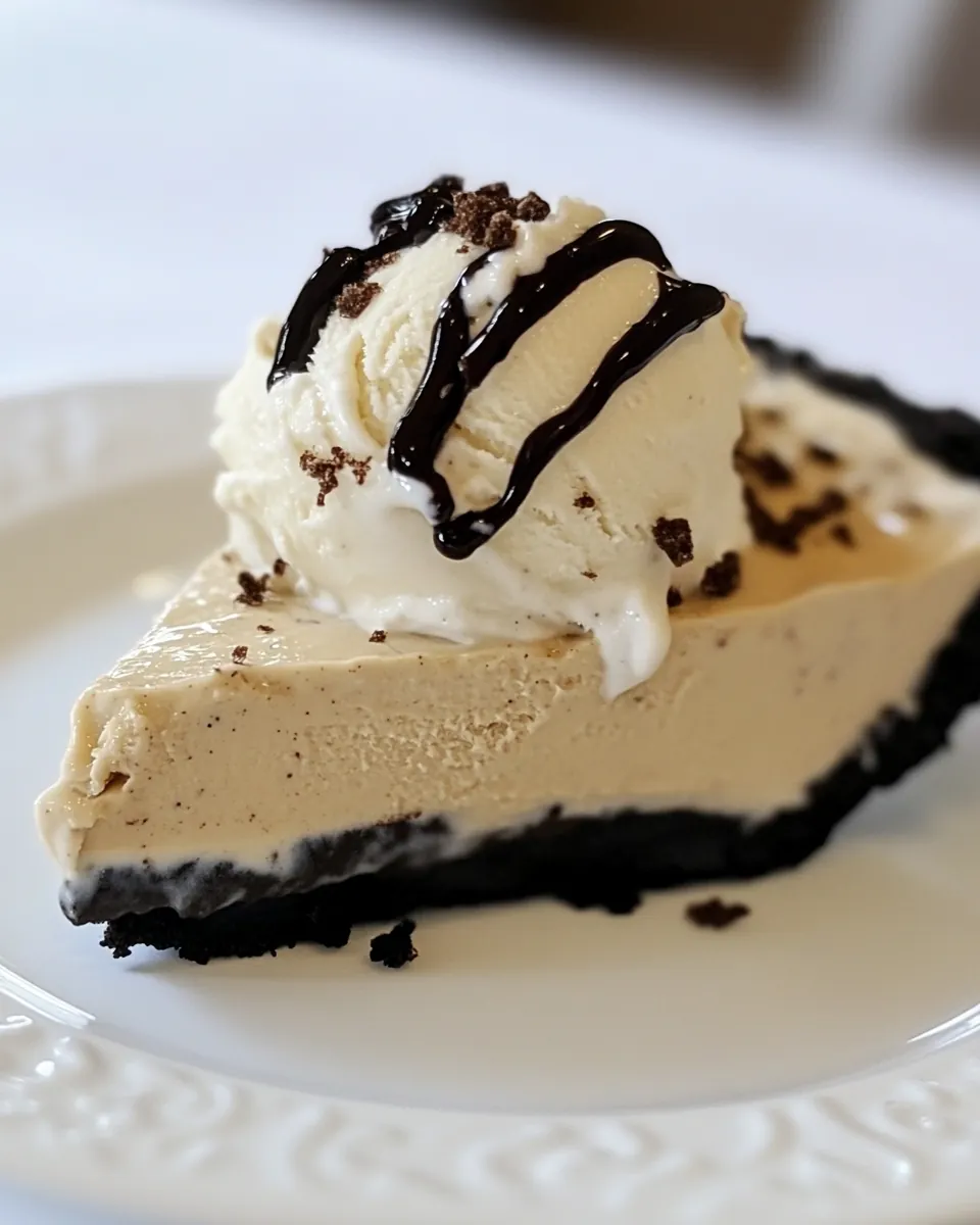 Mud Pie with Homemade Decaf Coffee Ice Cream