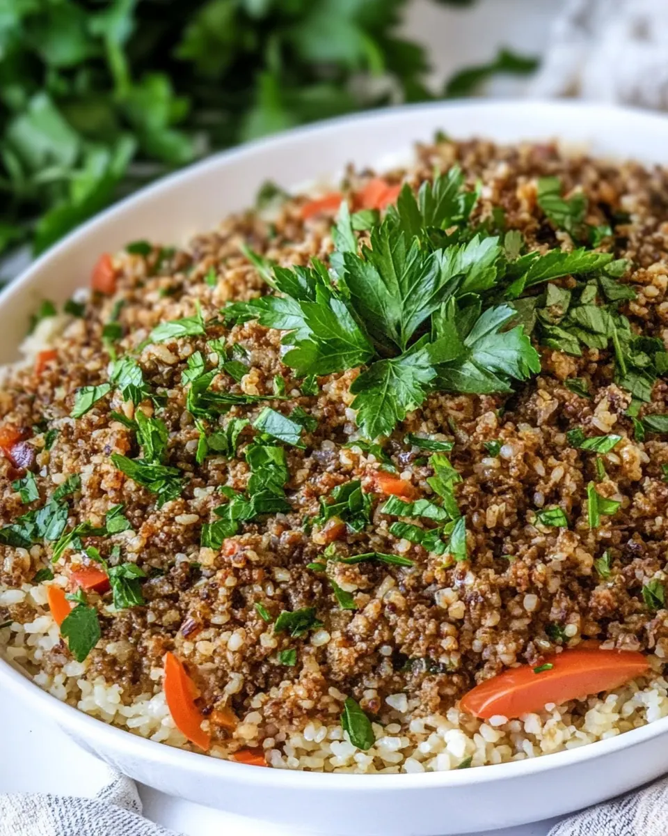 Mujadara With Bulgur