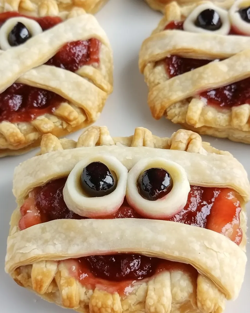 Mummy Halloween Cherry Hand Pies