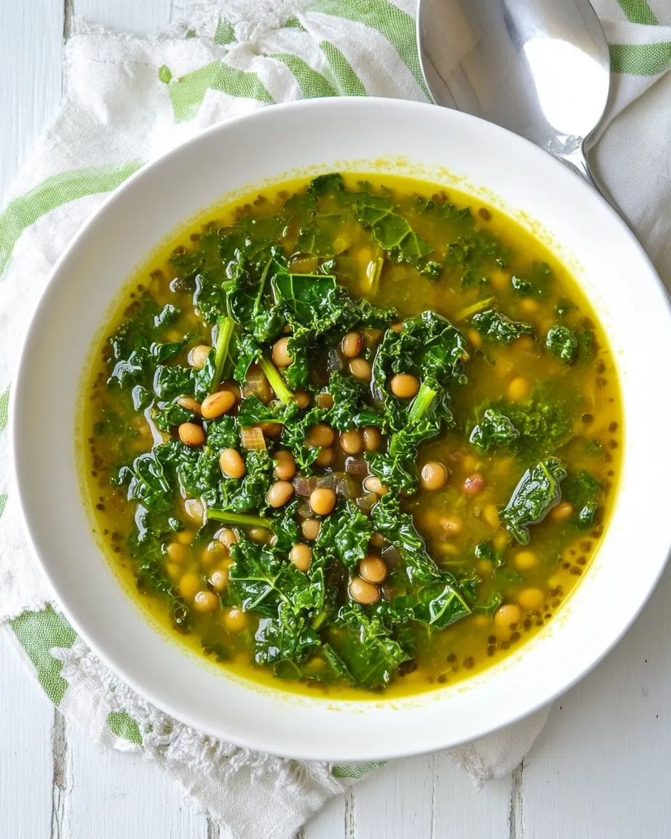 Mung Bean and Kale Soup