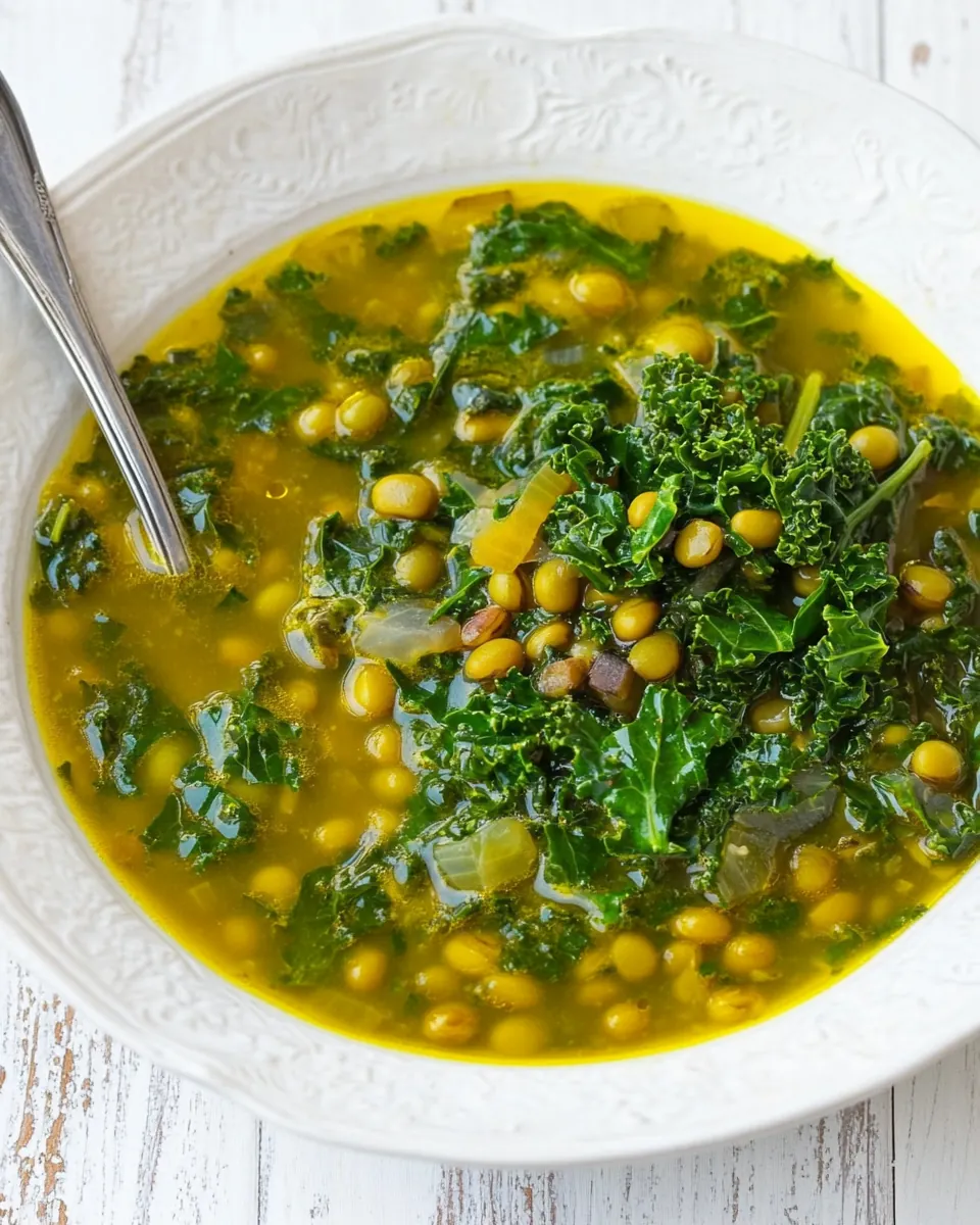 Mung Bean and Kale Soup