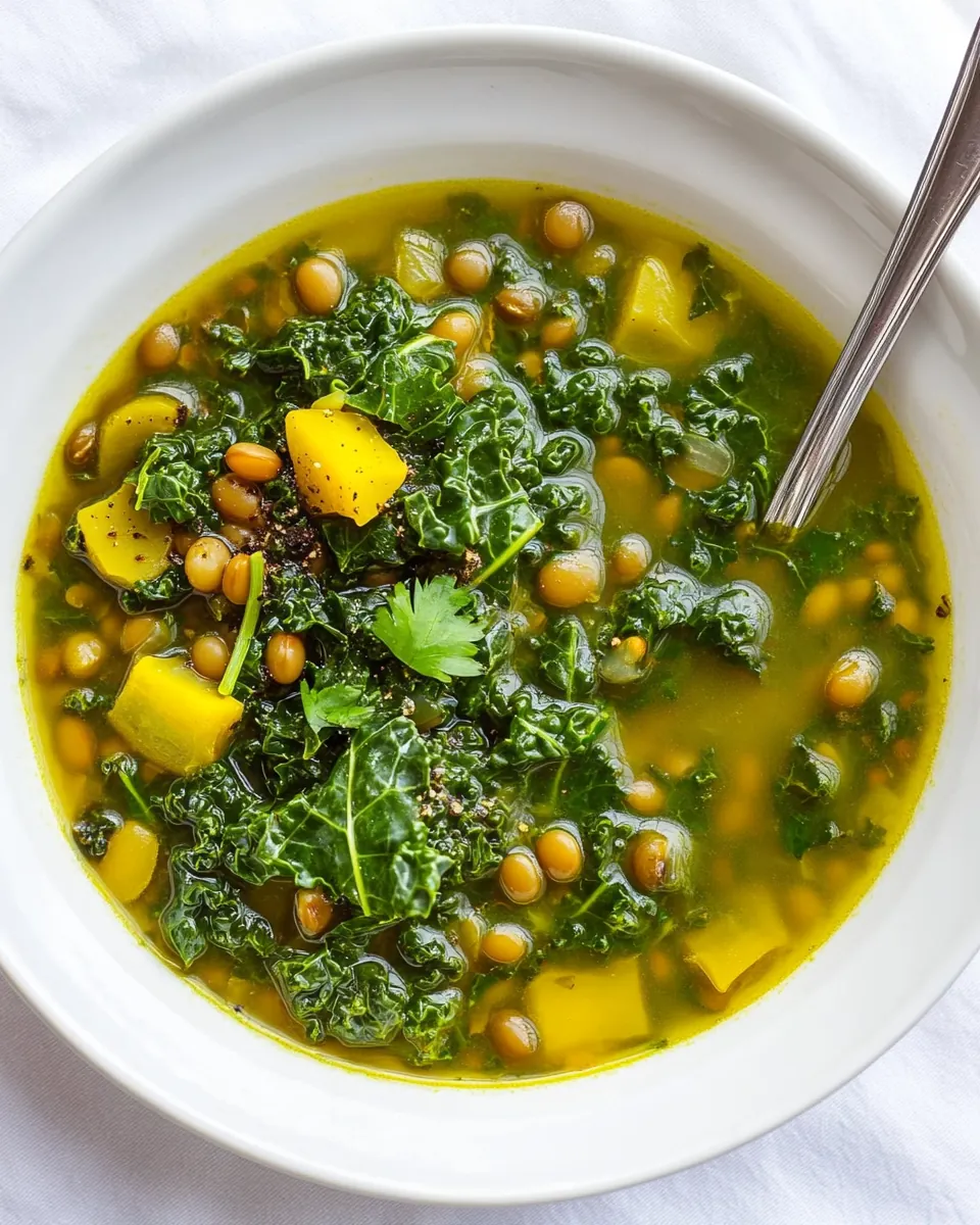 Mung Bean and Kale Soup