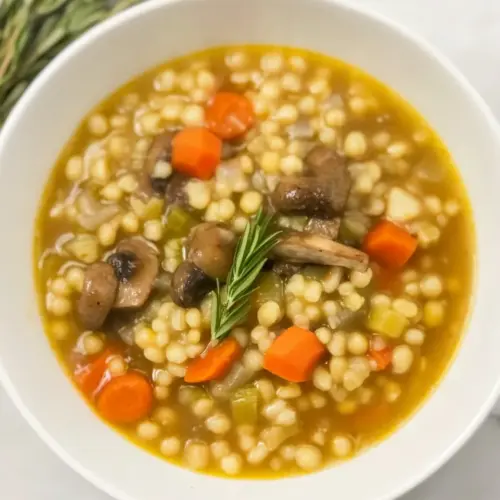 Mushroom Barley Soup with Flanken