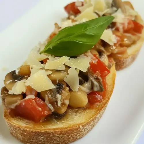Mushroom and Parmigiano Bruschetta