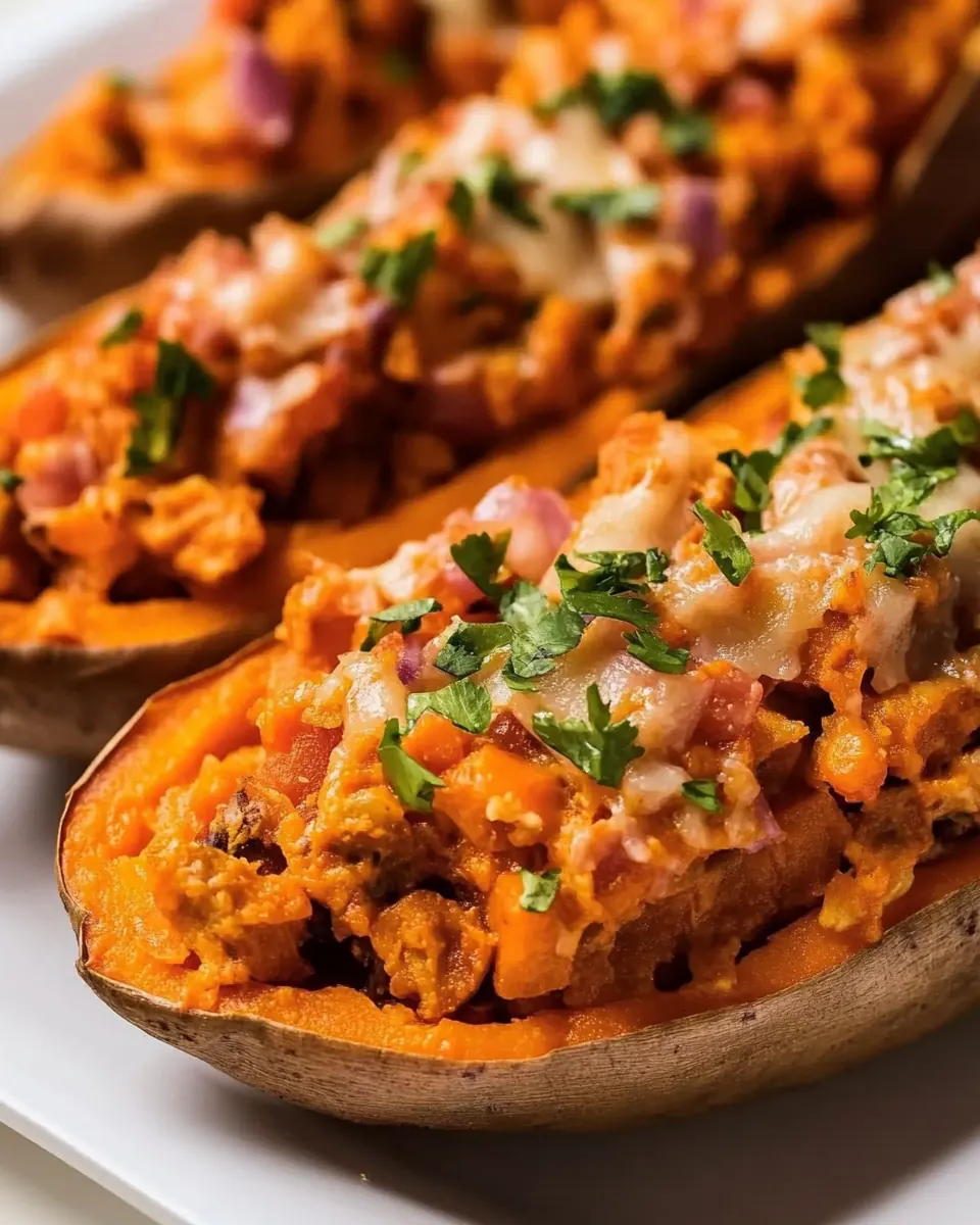 Nacho Stuffed Sweet Potatoes