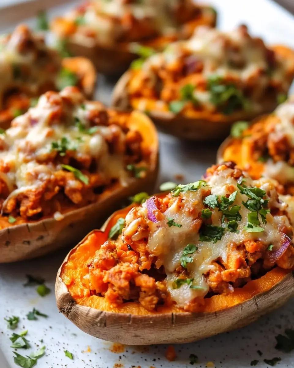 Nacho Stuffed Sweet Potatoes