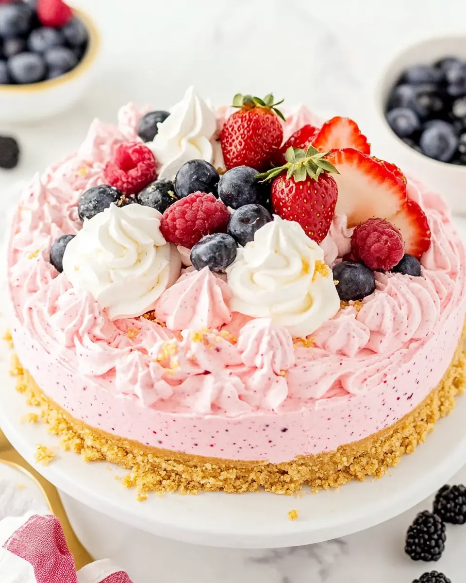 No Bake Berry Cheesecake