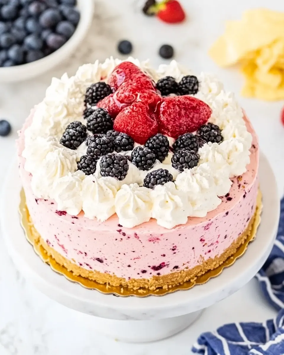 No Bake Berry Cheesecake