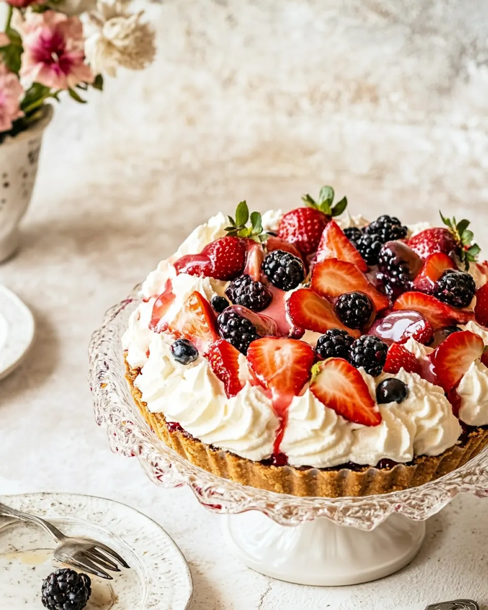 No Bake Eton Mess Berry Cheesecake