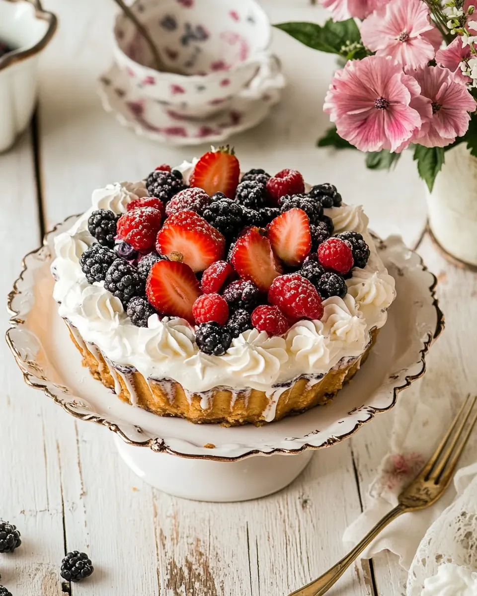 No Bake Eton Mess Berry Cheesecake