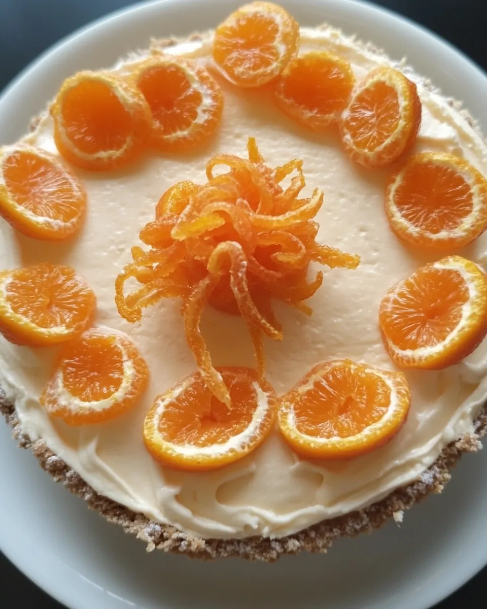 No Bake Mandarin Orange Cheesecake