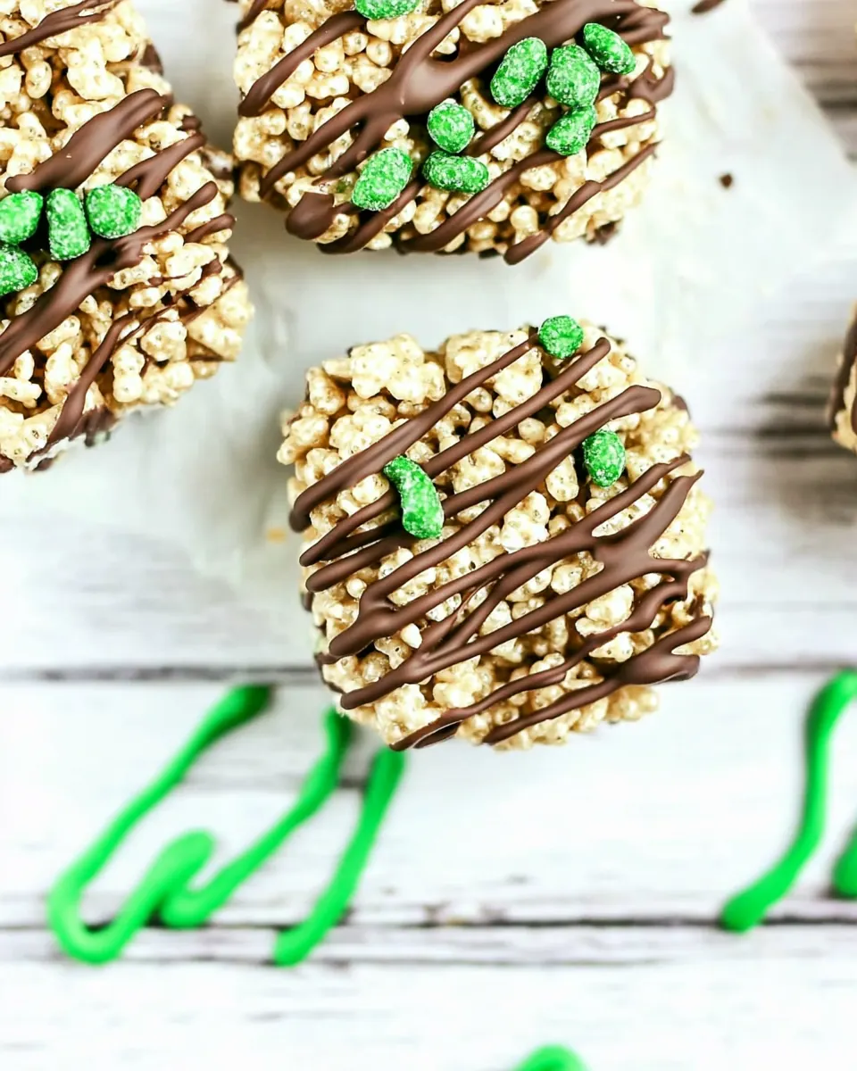 No Bake Mint Chocolate Krispies