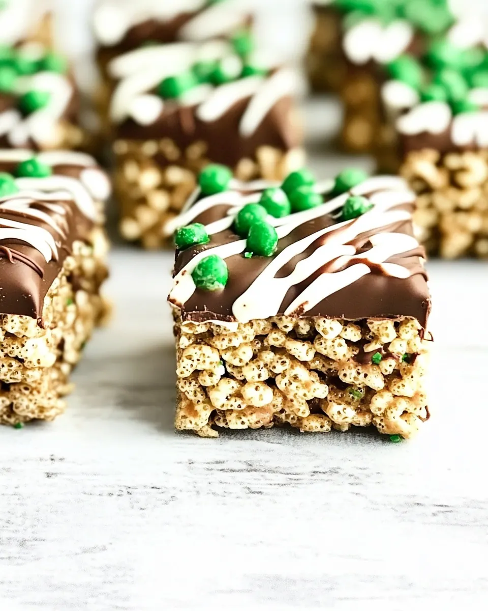 No Bake Mint Chocolate Krispies