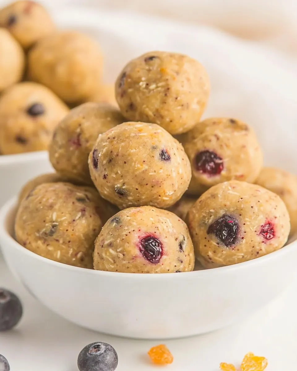 No Bake Mixed Berry Snack Bites