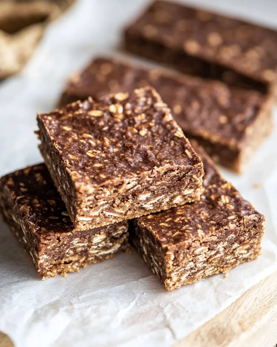 No Bake Oatmeal Peanut Butter Cookie Bars