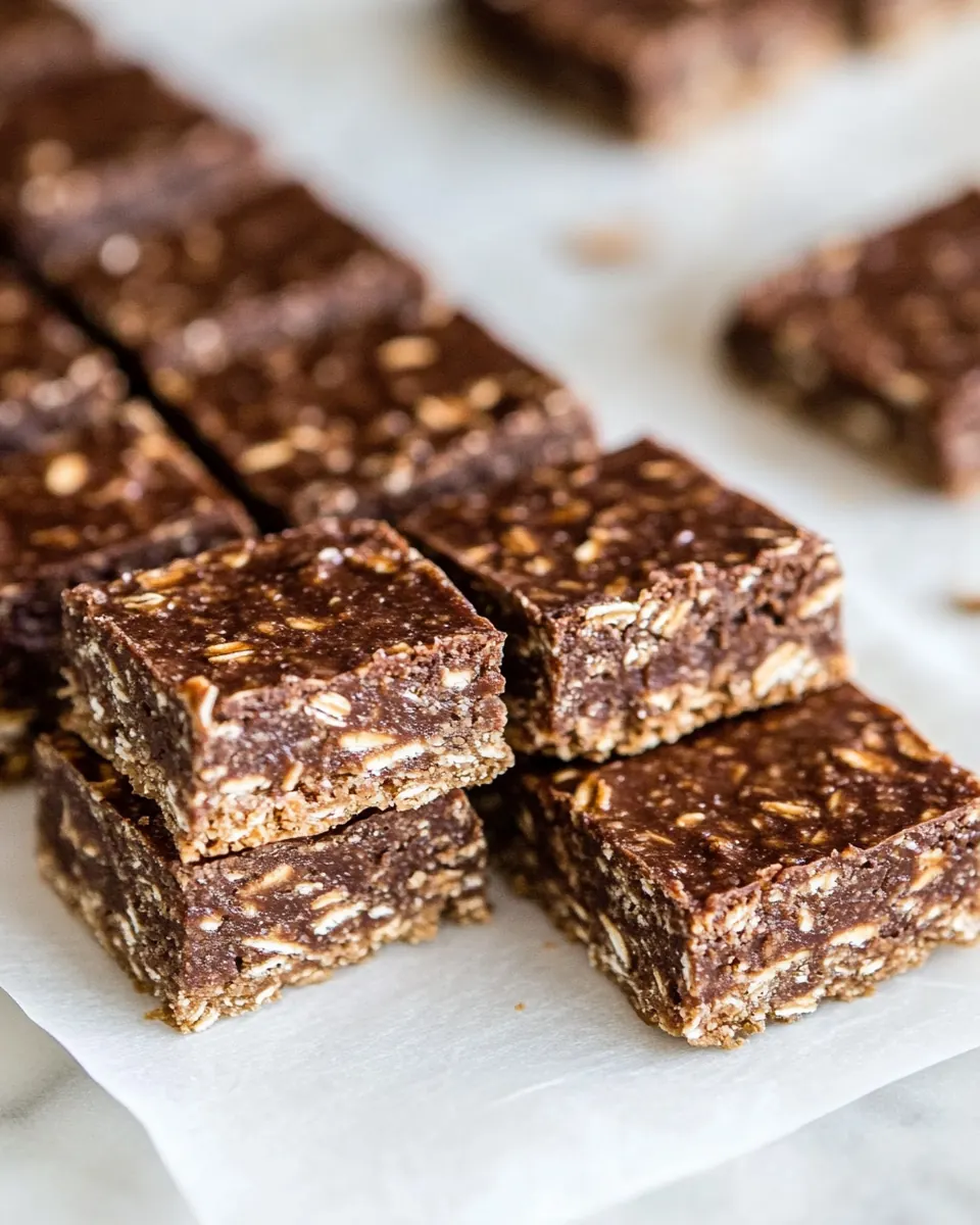 No Bake Oatmeal Peanut Butter Cookie Bars