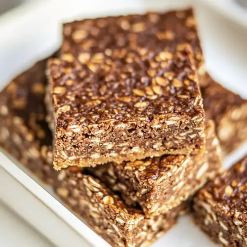 No Bake Oatmeal Peanut Butter Cookie Bars