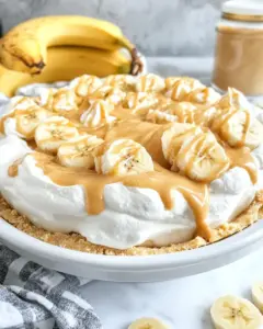 No Bake Peanut Butter Banana Cream Pie