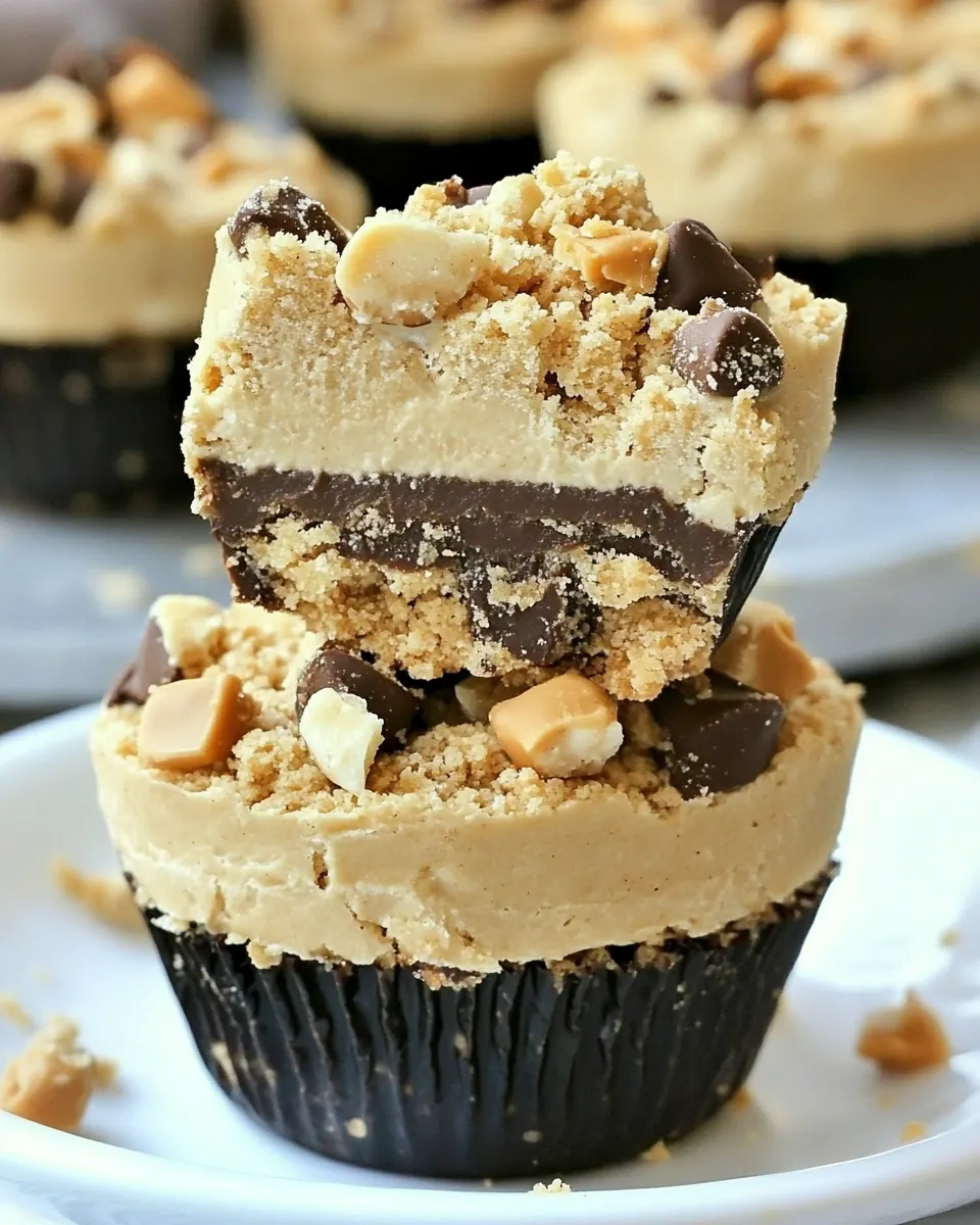 No Bake Peanut Butter Cookie Dough Cups