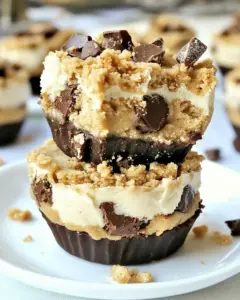 No Bake Peanut Butter Cookie Dough Cups