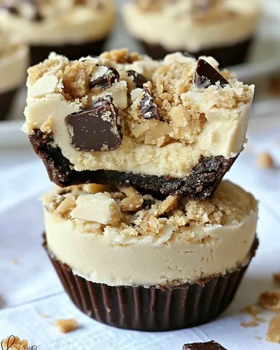 No Bake Peanut Butter Cookie Dough Cups