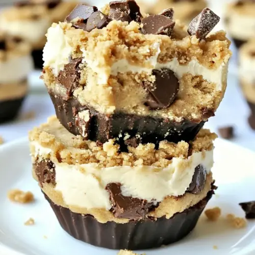 No Bake Peanut Butter Cookie Dough Cups