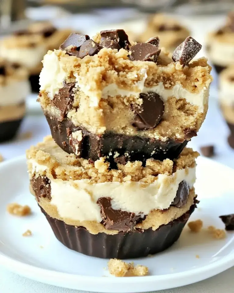 No Bake Peanut Butter Cookie Dough Cups