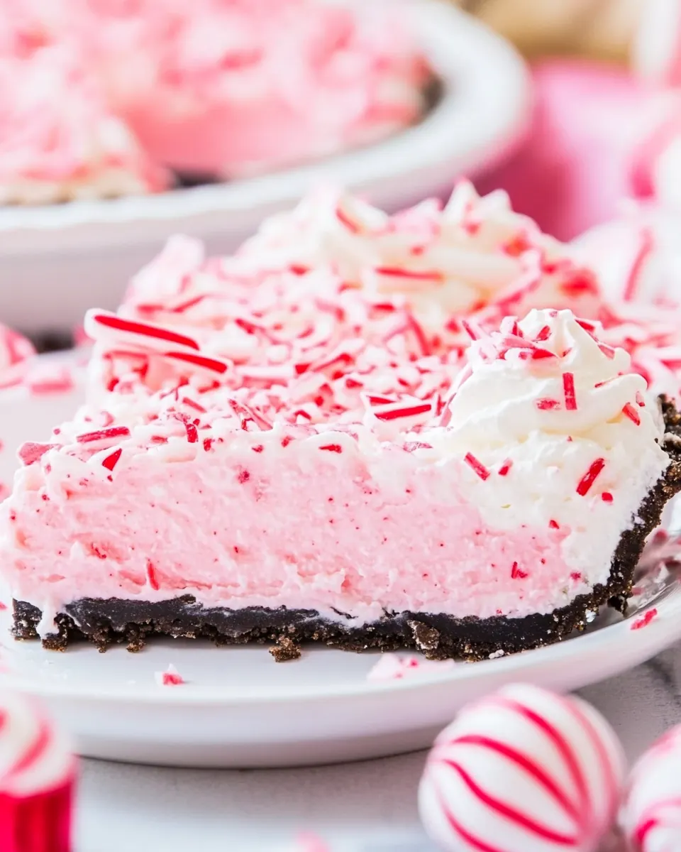 No Bake Peppermint Pie