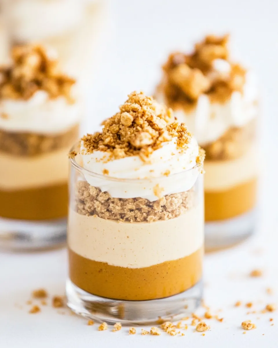 No Bake Pumpkin Cheesecake Shooters