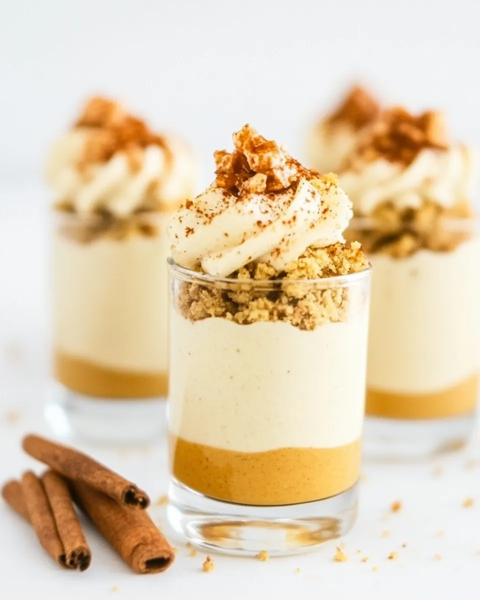 No Bake Pumpkin Cheesecake Shooters